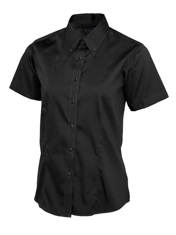 UC704 Ladies Pinpoint Oxford Half Sleeve Shirt